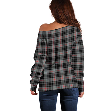 Moffat Tartan Off Shoulder Women Sweater with Family Crest