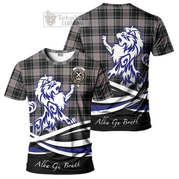 Moffat Tartan Cotton T-shirt with Alba Gu Brath Regal Lion Emblem