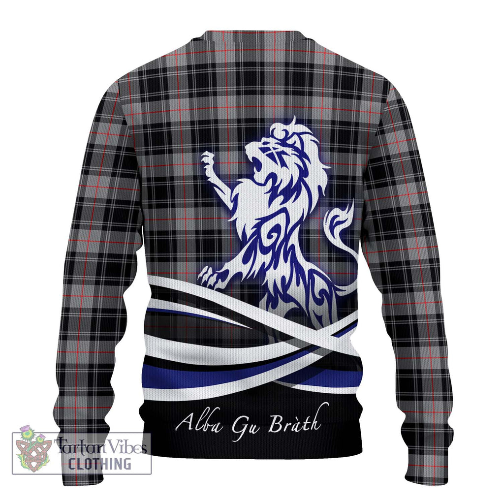 Moffat Tartan Ugly Sweater with Alba Gu Brath Regal Lion Emblem - Tartan Vibes Clothing