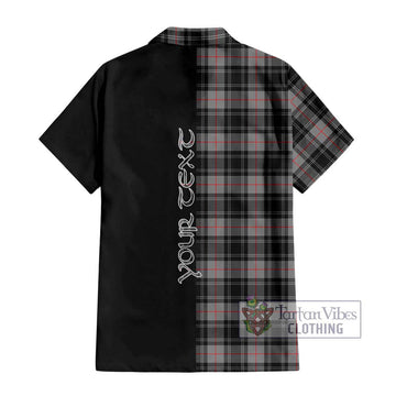 Moffat Tartan Short Sleeve Button Shirt with Family Crest and Half Of Me Style