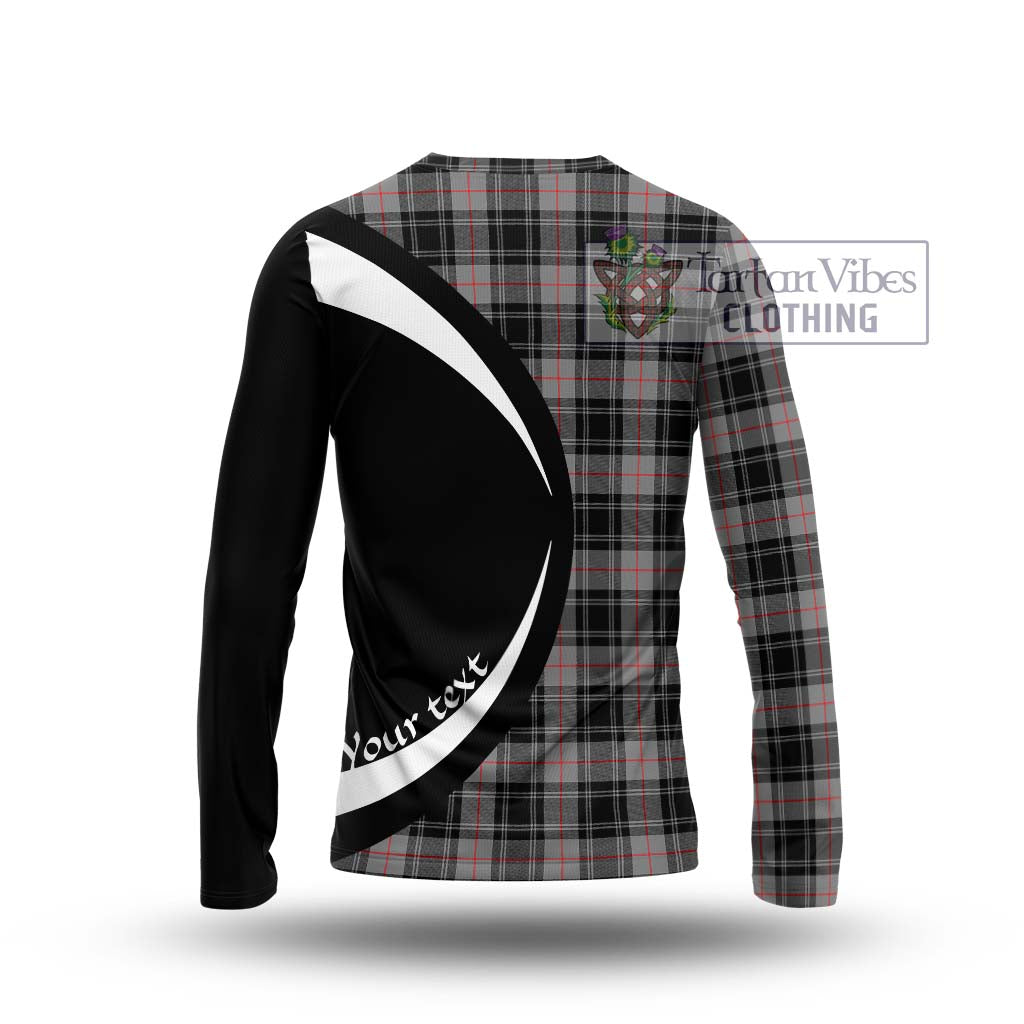 Moffat Tartan Long Sleeve T-Shirt with Family Crest Circle Style - Tartan Vibes Clothing