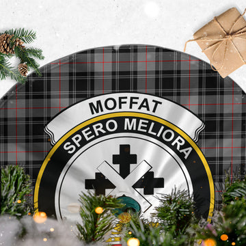 Moffat Tartan Christmas Tree Skirt with Family Crest