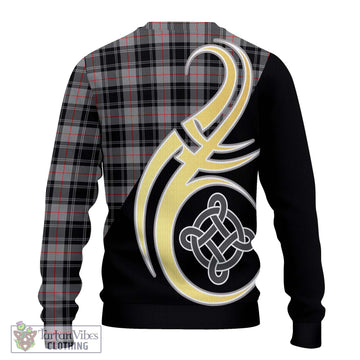 Moffat Tartan Ugly Sweater with Family Crest and Celtic Symbol Style