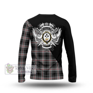 Moffat Tartan Long Sleeve T-Shirt with Family Crest and Military Logo Style