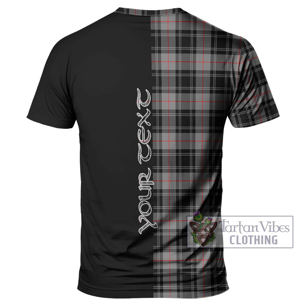 Moffat Tartan T-Shirt with Family Crest and Half Of Me Style - Tartanvibesclothing Shop