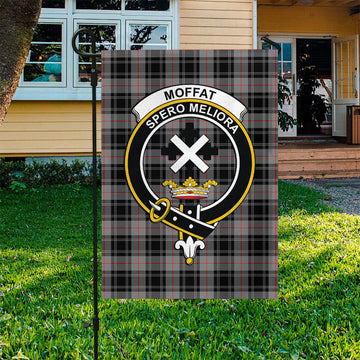 Moffat Tartan Flag with Family Crest