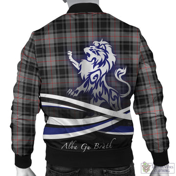 Moffat Tartan Bomber Jacket with Alba Gu Brath Regal Lion Emblem