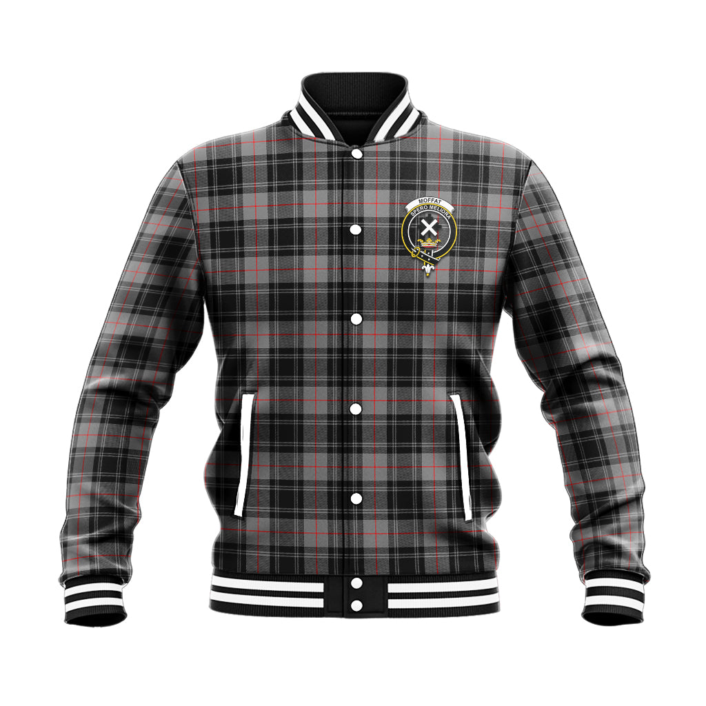 Moffat Tartan Baseball Jacket with Family Crest - Tartan Vibes Clothing