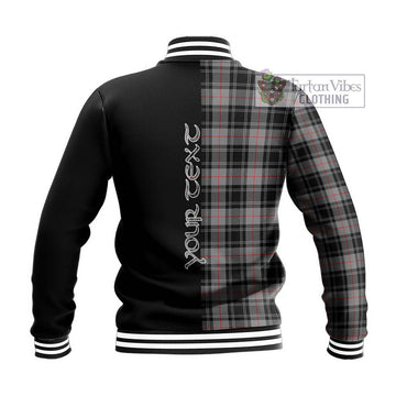 Moffat Tartan Baseball Jacket with Family Crest and Half Of Me Style