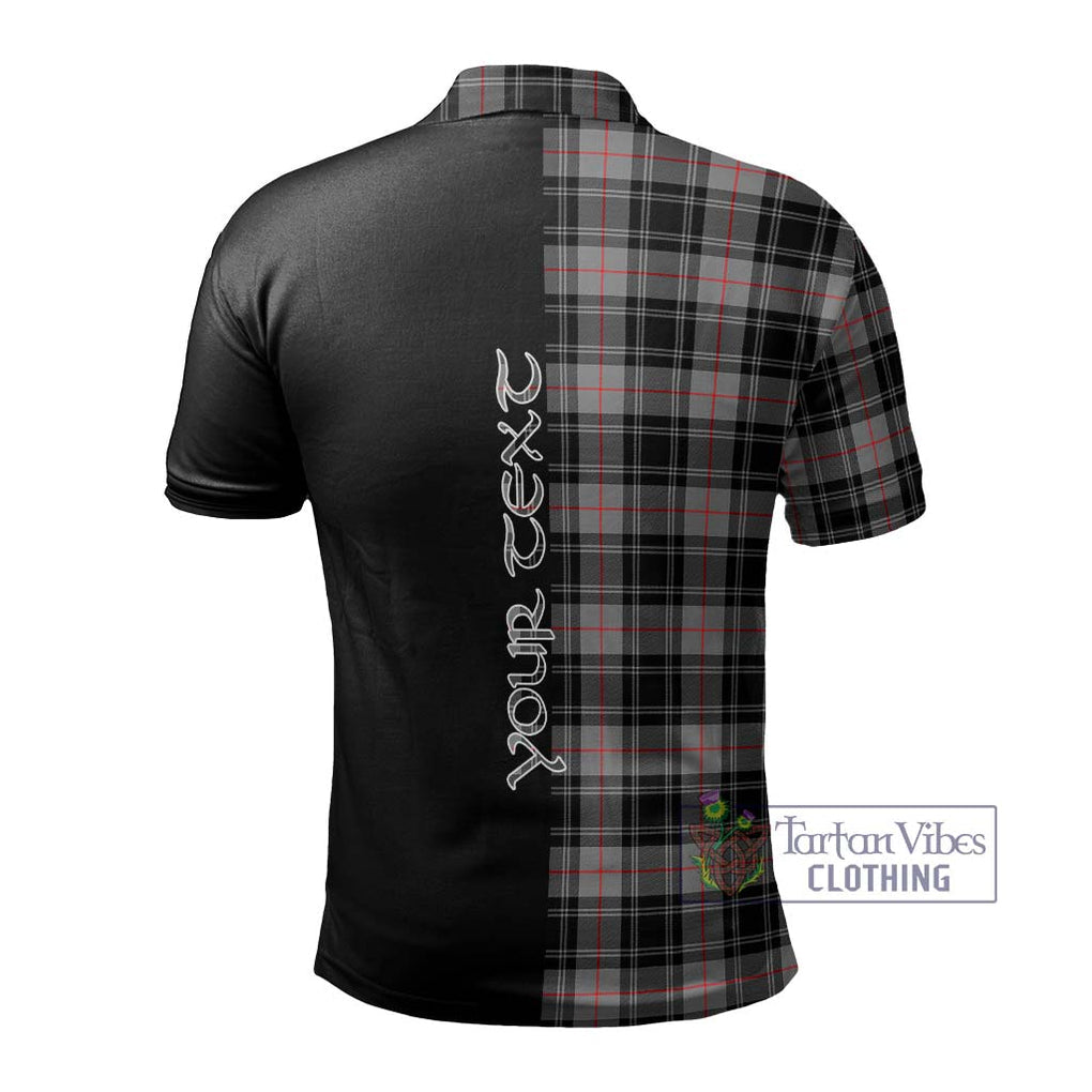 Moffat Tartan Polo Shirt with Family Crest and Half Of Me Style - Tartanvibesclothing Shop