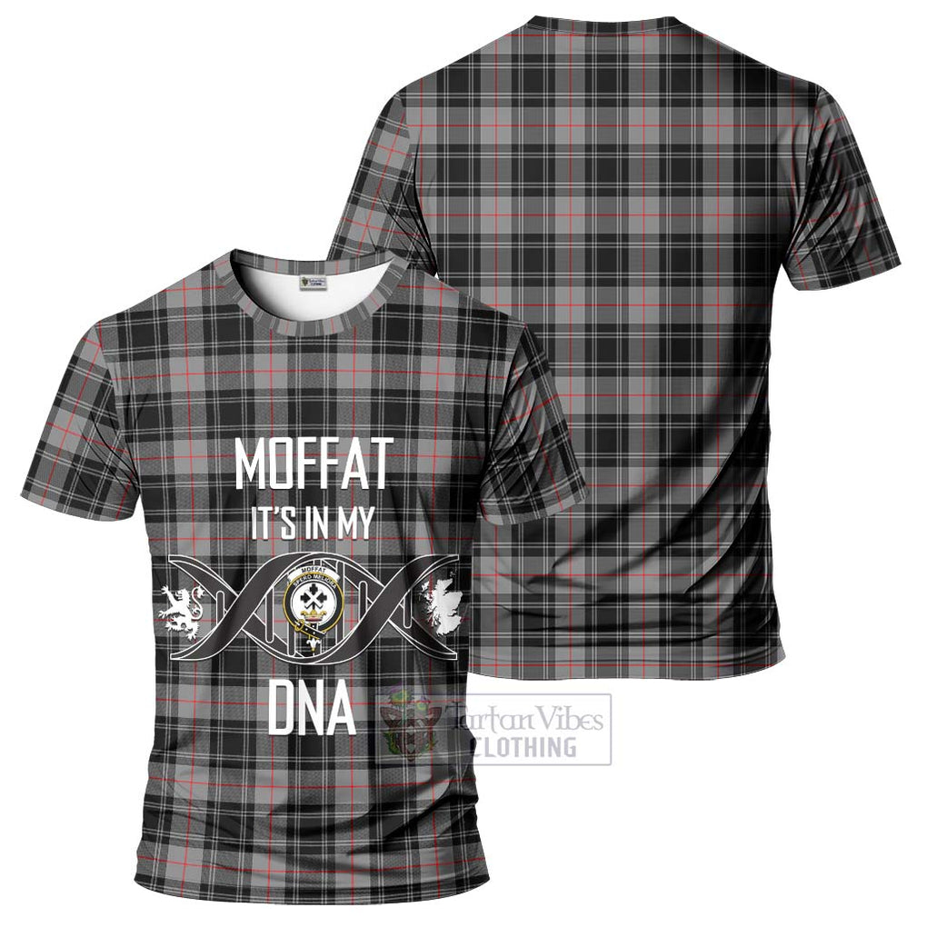 Moffat Tartan T-Shirt with Family Crest DNA In Me Style - Tartan Vibes Clothing