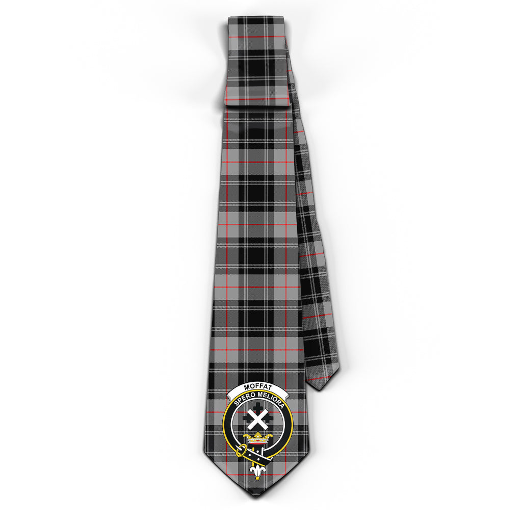 Moffat Tartan Classic Necktie with Family Crest - Tartan Vibes Clothing