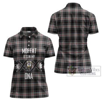 Moffat Tartan Women's Polo Shirt with Family Crest DNA In Me Style