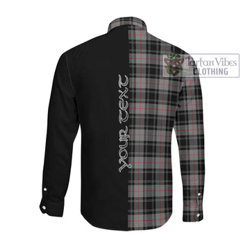 Moffat Tartan Long Sleeve Button Shirt with Family Crest and Half Of Me Style