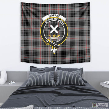 Moffat Tartan Tapestry Wall Hanging and Home Decor for Room with Family Crest