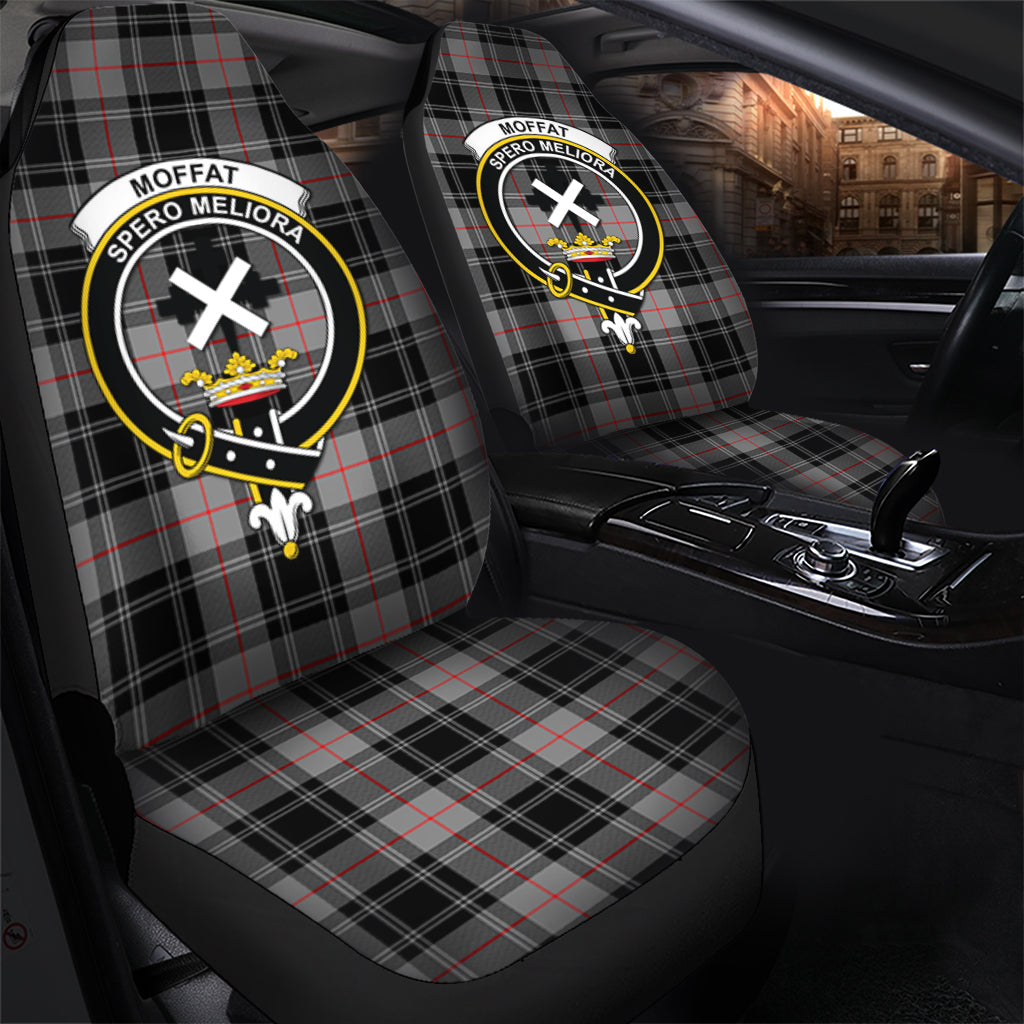 Moffat Modern Tartan Car Seat Cover with Family Crest - Tartanvibesclothing