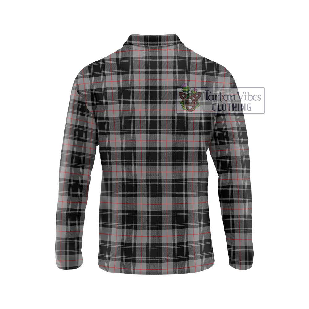 Moffat Tartan Long Sleeve Polo Shirt with Family Crest DNA In Me Style - Tartanvibesclothing Shop