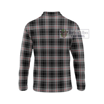 Moffat Tartan Long Sleeve Polo Shirt with Family Crest DNA In Me Style