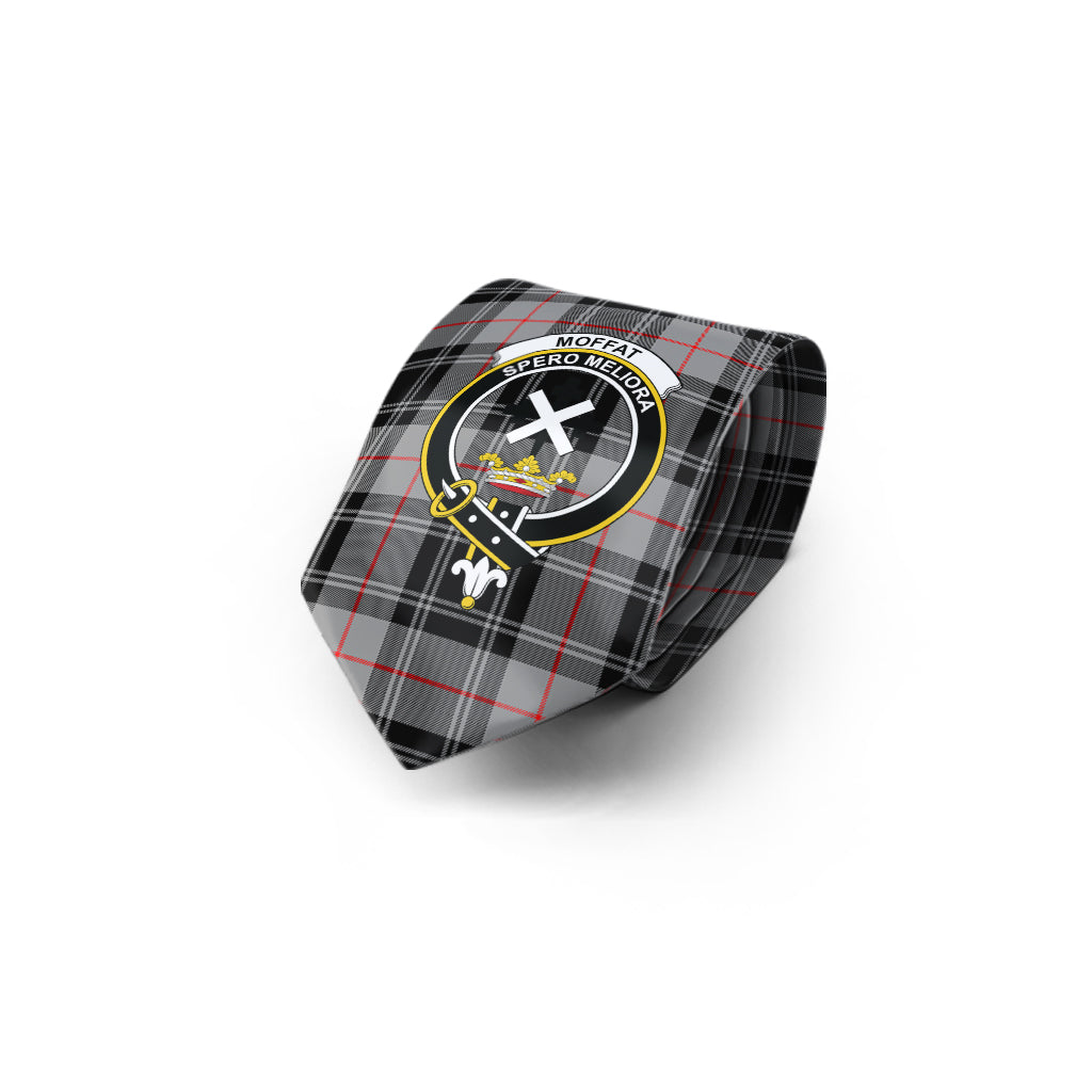 Moffat Tartan Classic Necktie with Family Crest - Tartan Vibes Clothing