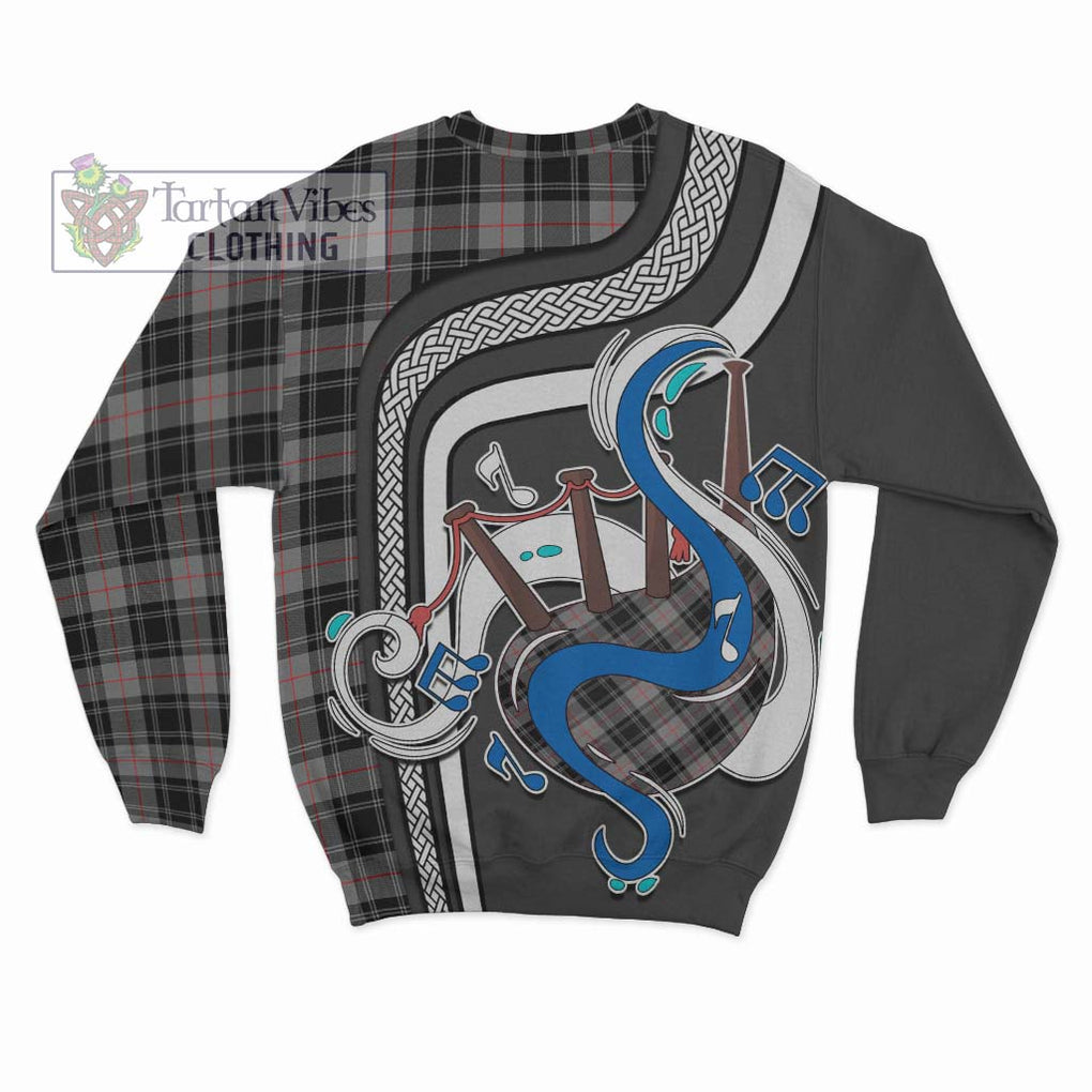 Tartan Vibes Clothing Moffat Modern Tartan Sweatshirt with Epic Bagpipe Style