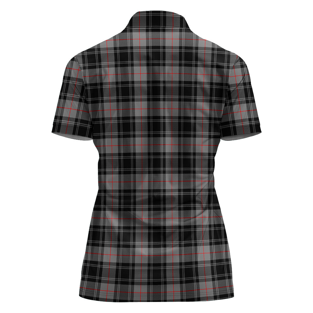 Moffat Tartan Polo Shirt with Family Crest For Women - Tartan Vibes Clothing