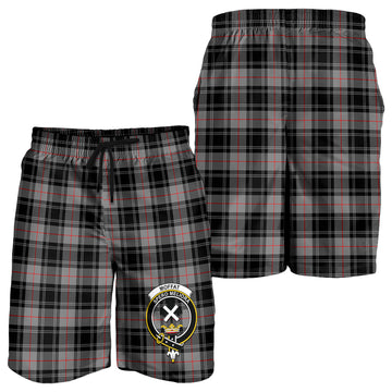 Moffat Tartan Mens Shorts with Family Crest