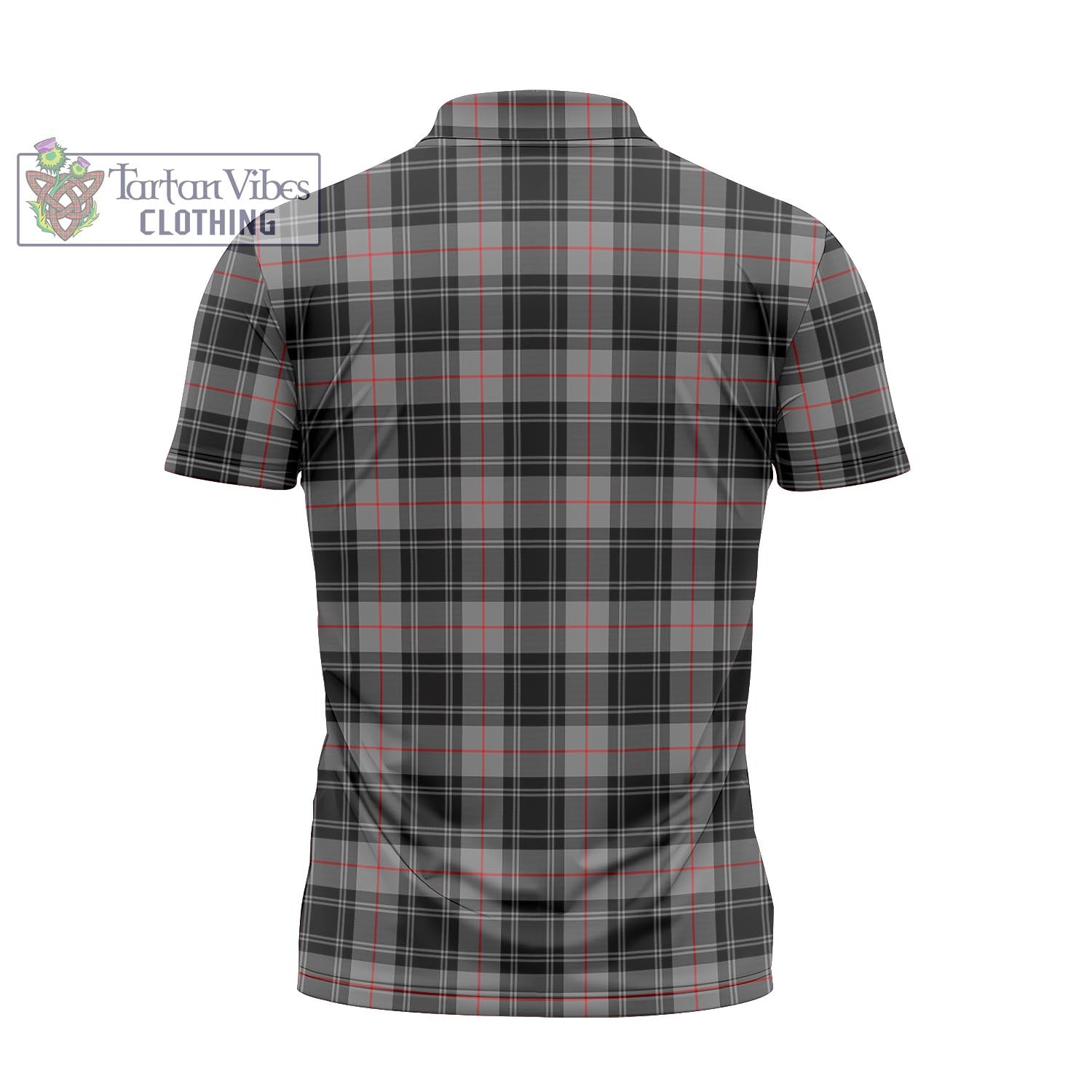 Tartan Vibes Clothing Moffat Modern Tartan Zipper Polo Shirt with Family Crest