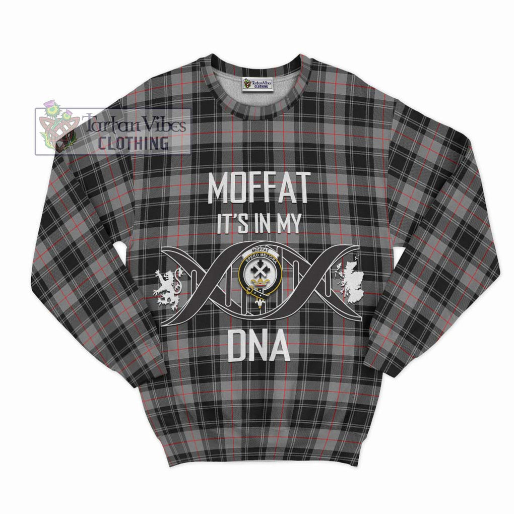 Moffat Tartan Sweatshirt with Family Crest DNA In Me Style - Tartanvibesclothing Shop