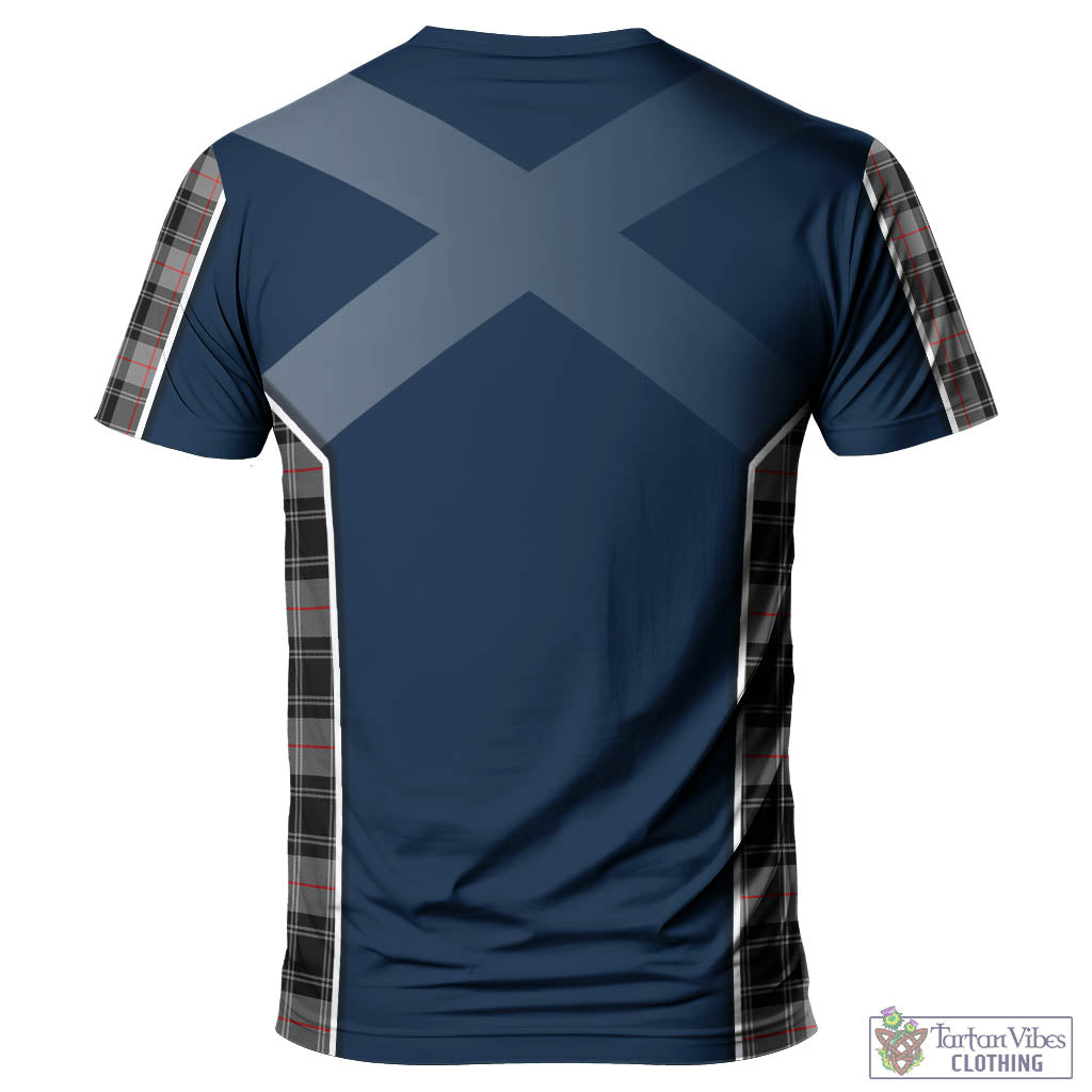 Tartan Vibes Clothing Moffat Modern Tartan T-Shirt with Family Crest and Scottish Thistle Vibes Sport Style