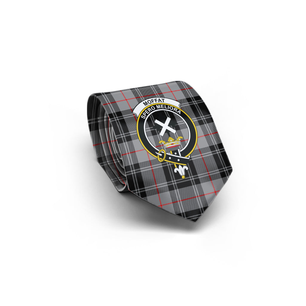 Moffat Tartan Classic Necktie with Family Crest - Tartan Vibes Clothing