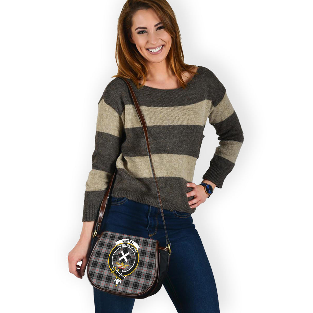 Moffat Tartan Saddle Bag with Family Crest - Tartan Vibes Clothing