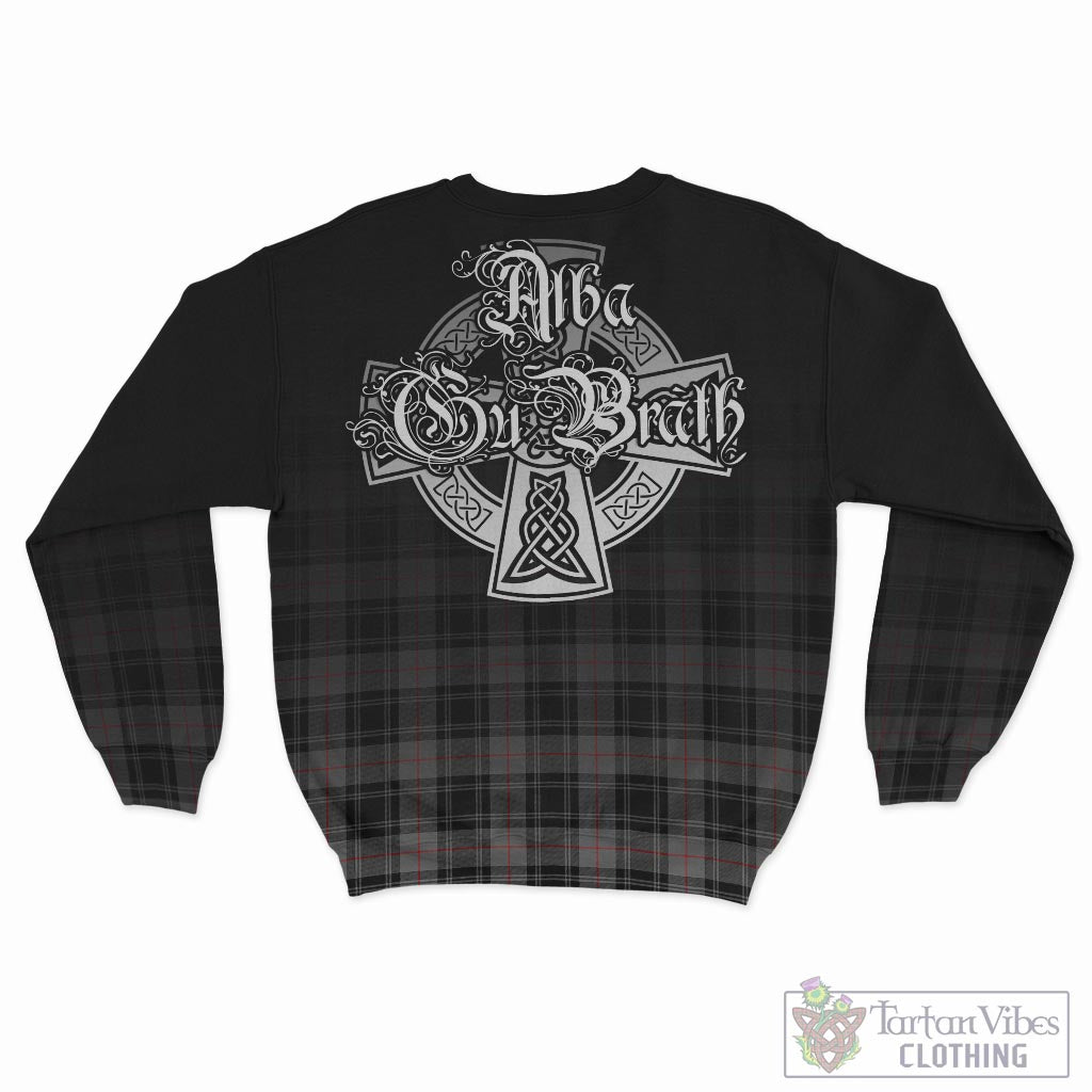 Tartan Vibes Clothing Moffat Modern Tartan Sweatshirt Featuring Alba Gu Brath Family Crest Celtic Inspired