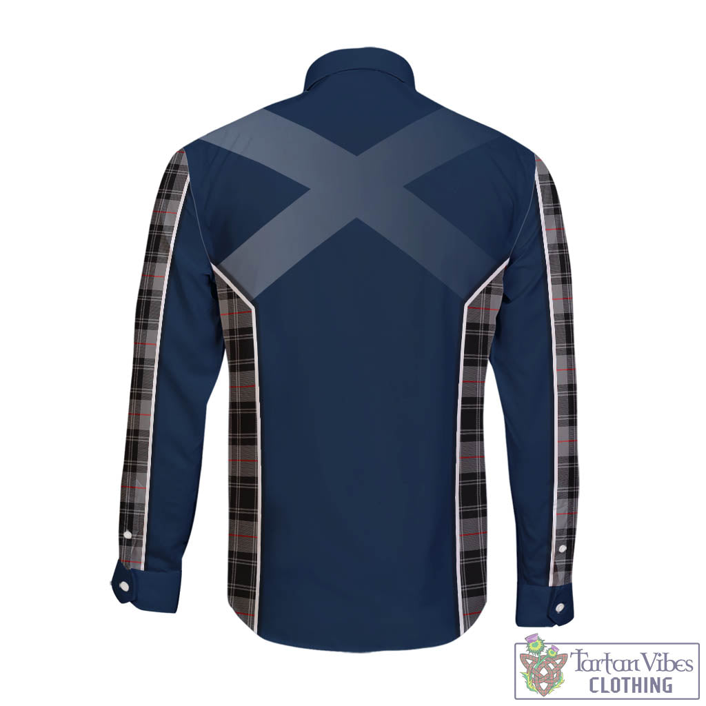 Tartan Vibes Clothing Moffat Modern Tartan Long Sleeve Button Up Shirt with Family Crest and Scottish Thistle Vibes Sport Style