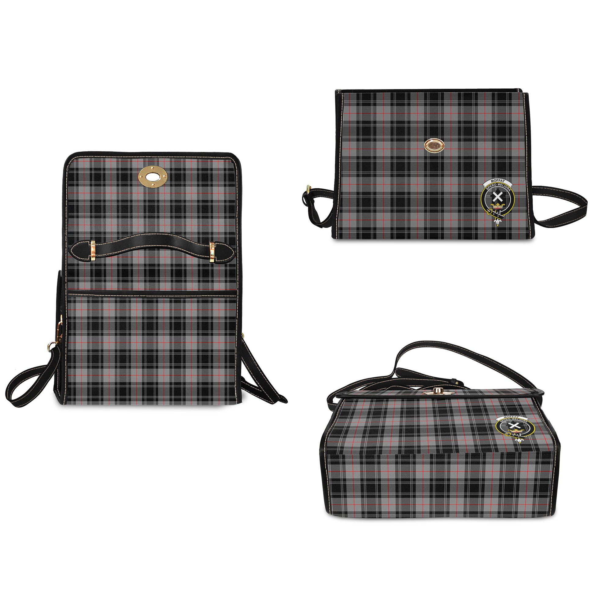 moffat-modern-tartan-leather-strap-waterproof-canvas-bag-with-family-crest