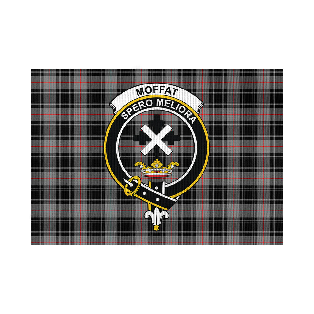 Moffat Tartan Flag with Family Crest - Tartan Vibes Clothing