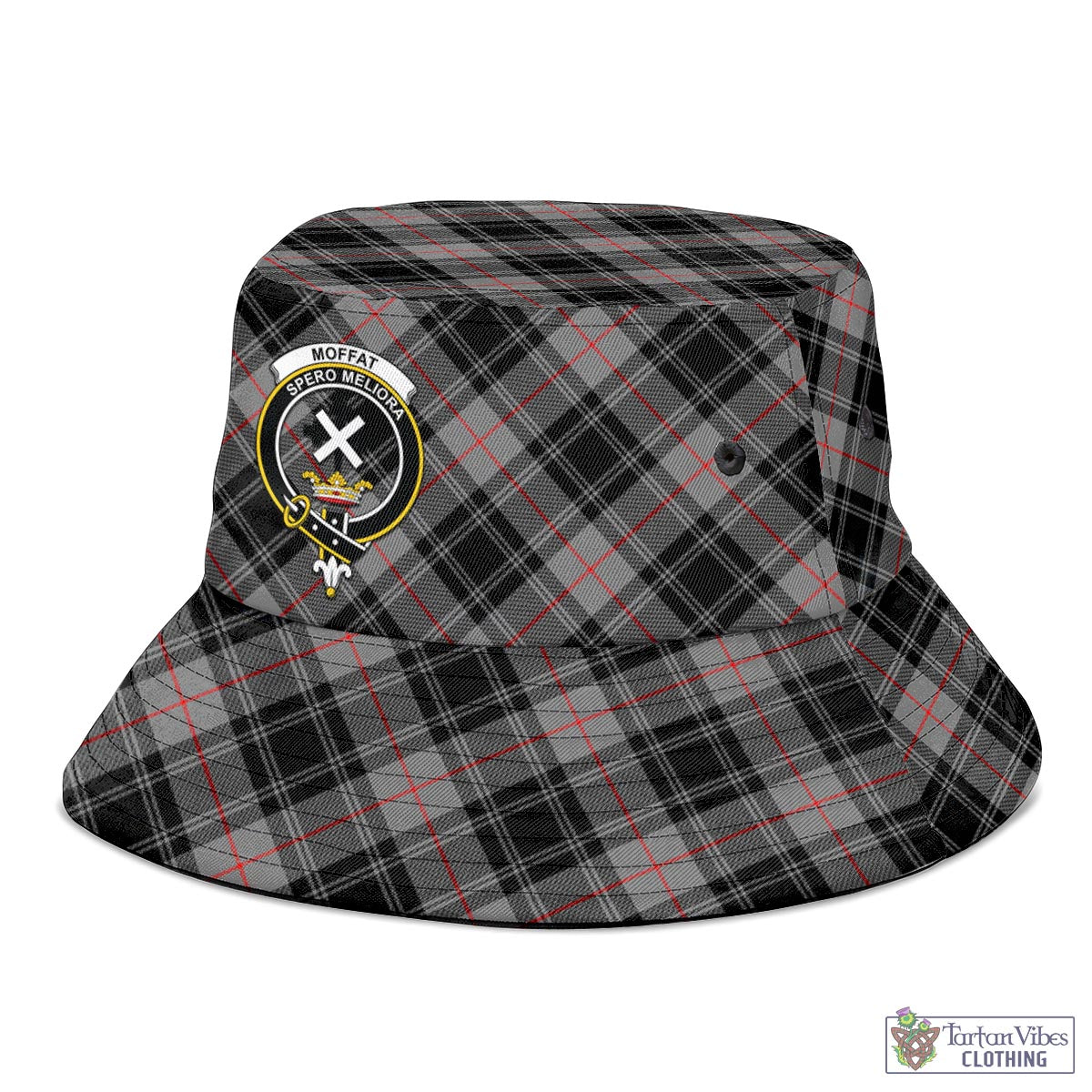 Tartan Vibes Clothing Moffat Modern Tartan Bucket Hat with Family Crest