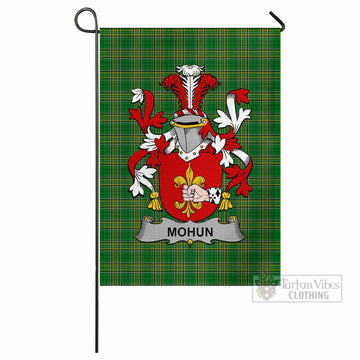 Mohun Irish Clan Tartan Flag with Coat of Arms