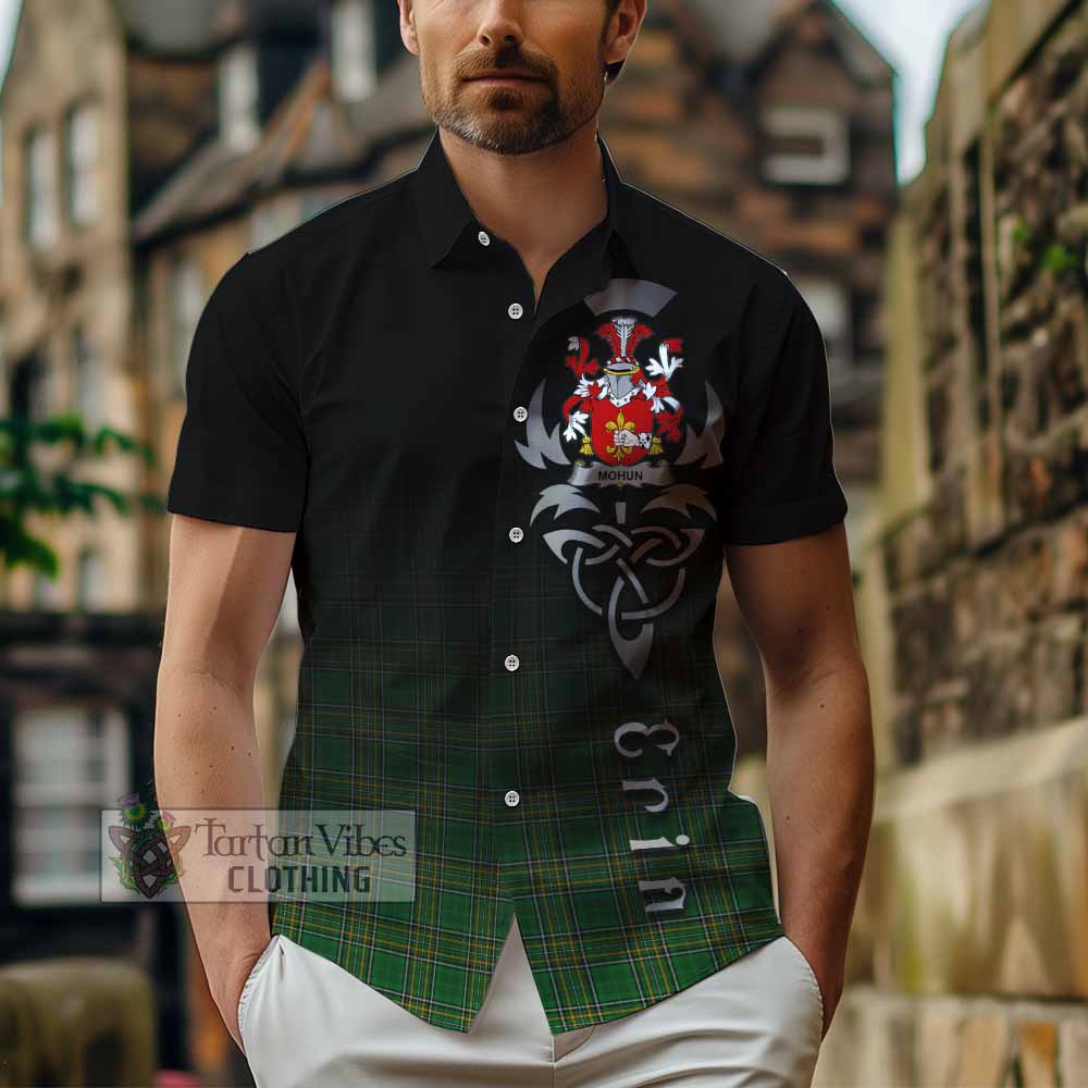 Mohun Irish Clan Hawaiian Shirt with Coat of Arms Erin Go Bragh Celtic Inspired - Tartan Vibes Clothing