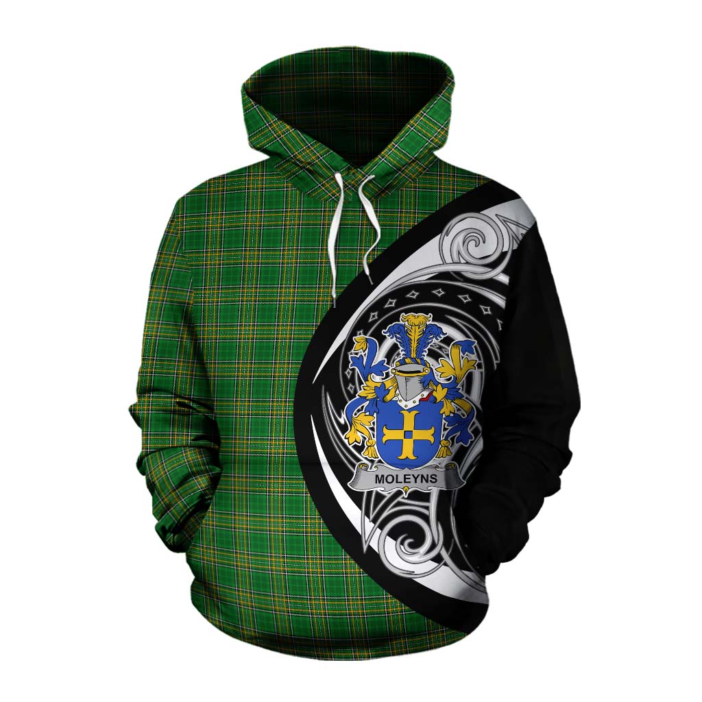 Moleyns Irish Clan Cotton Hoodie Celtic Circle Style Pullover Hoodie XS - Tartan Vibes Clothing