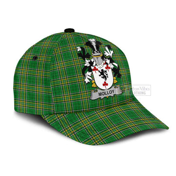 Molloy Irish Clan Tartan Classic Baseball Cap with Coat of Arms - Tartan Vibes Clothing