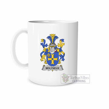 Molyneux Irish Clan Coat of Arms Ceramic Mug White - 2D-tartanvibesclothing