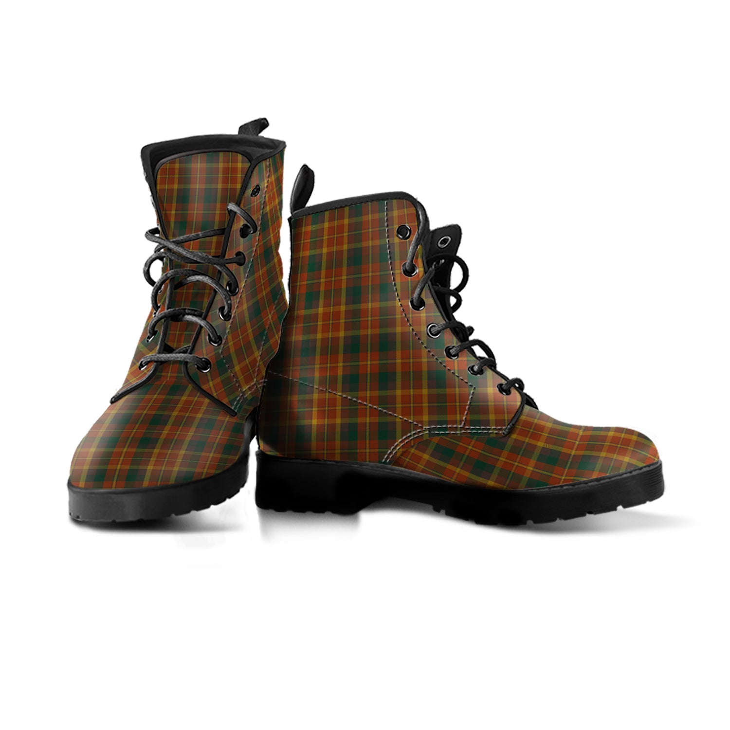 Monaghan County Ireland Tartan Leather Boots Men' Boots - Tartan Vibes Clothing