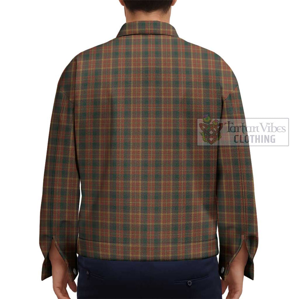 Monaghan County Ireland Tartan Unisex Lapel Cotton Jacket - Tartan Vibes Clothing