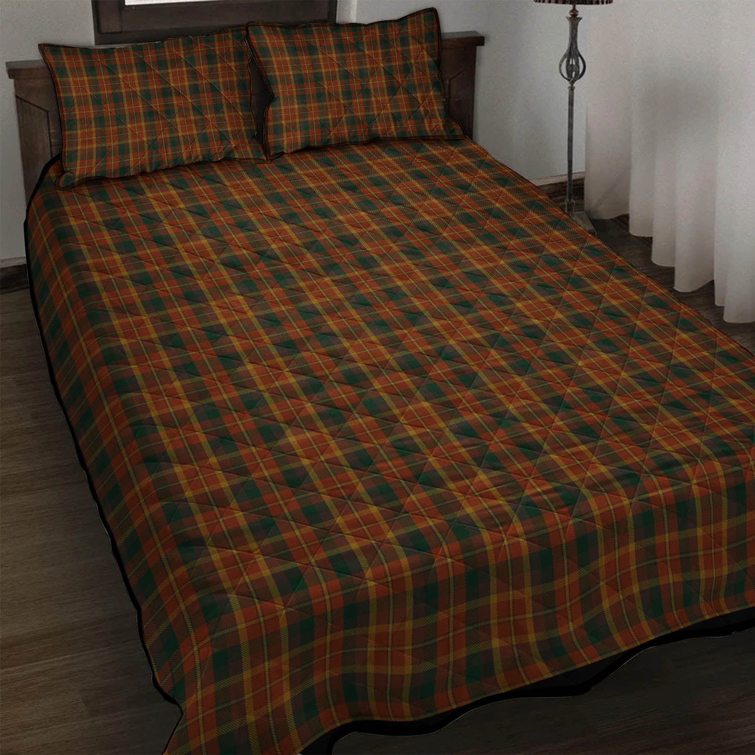 Monaghan County Ireland Tartan Quilt Bed Set - Tartan Vibes Clothing