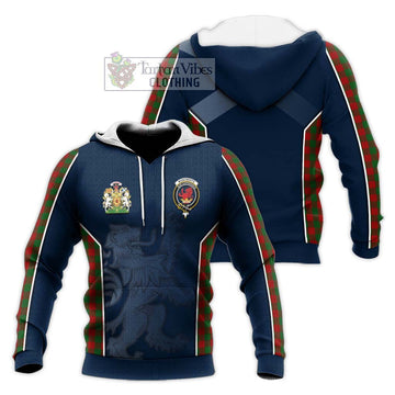 Moncreiffe Tartan Knitted Hoodie with Family Crest and Lion Rampant Vibes Sport Style