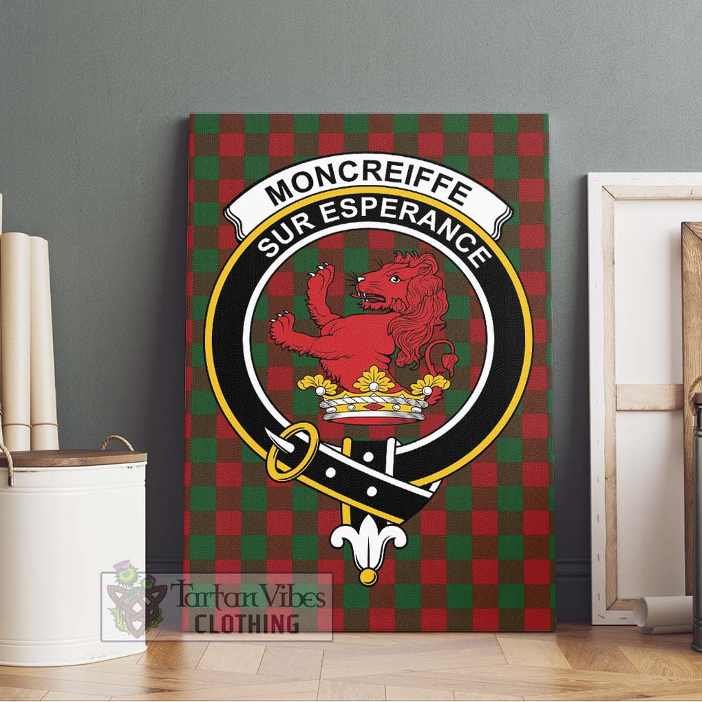 Moncreiffe Tartan Canvas Print Wall Art with Family Crest Without Frame - Tartan Vibes Clothing