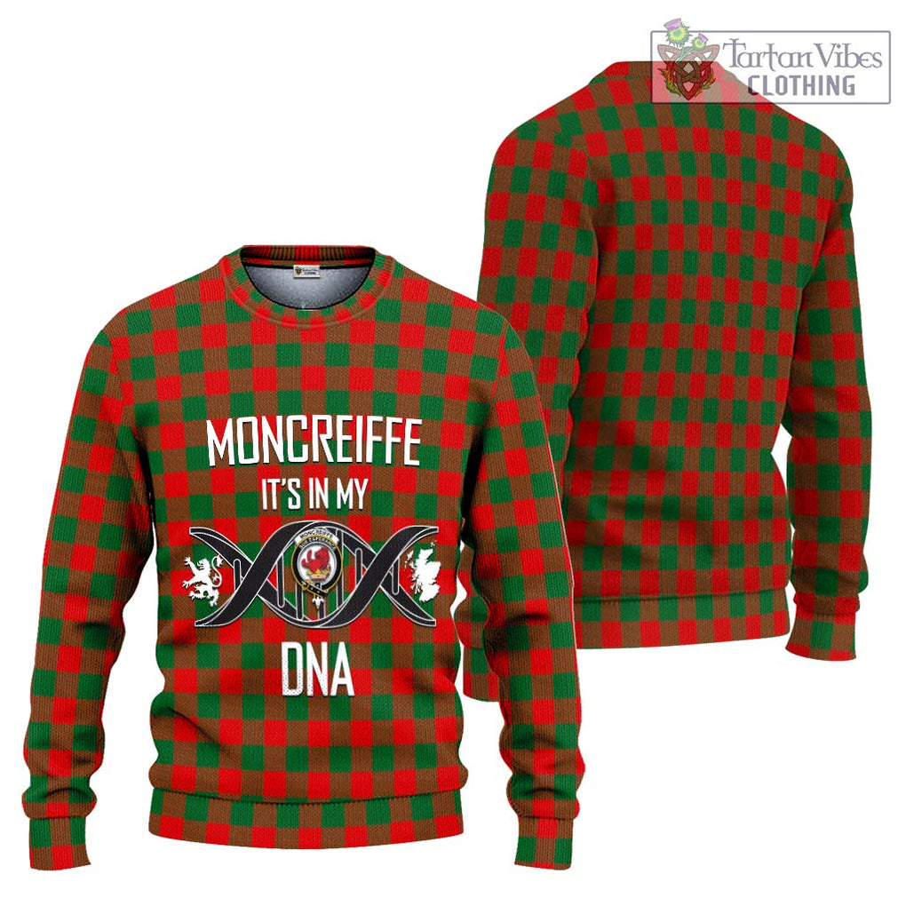 Moncreiffe Modern Tartan Knitted Sweater with Family Crest DNA In Me Style Unisex - Tartanvibesclothing Shop