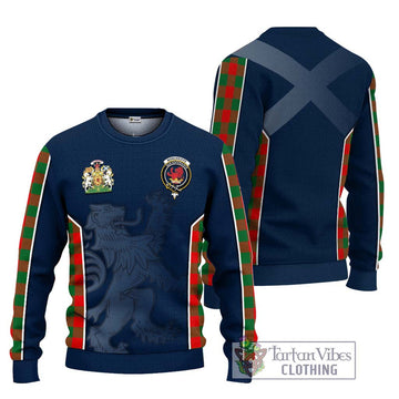 Moncreiffe Modern Tartan Ugly Sweater with Family Crest and Lion Rampant Vibes Sport Style