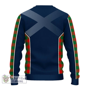 Moncreiffe Modern Tartan Ugly Sweater with Family Crest and Lion Rampant Vibes Sport Style