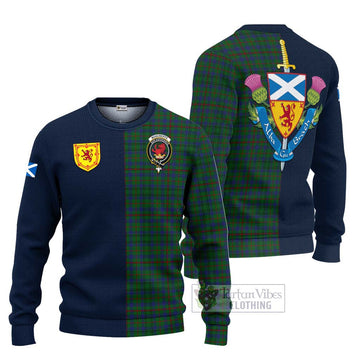 Moncreiffe of Atholl Tartan Ugly Sweater with Scottish Lion Royal Arm Half Style